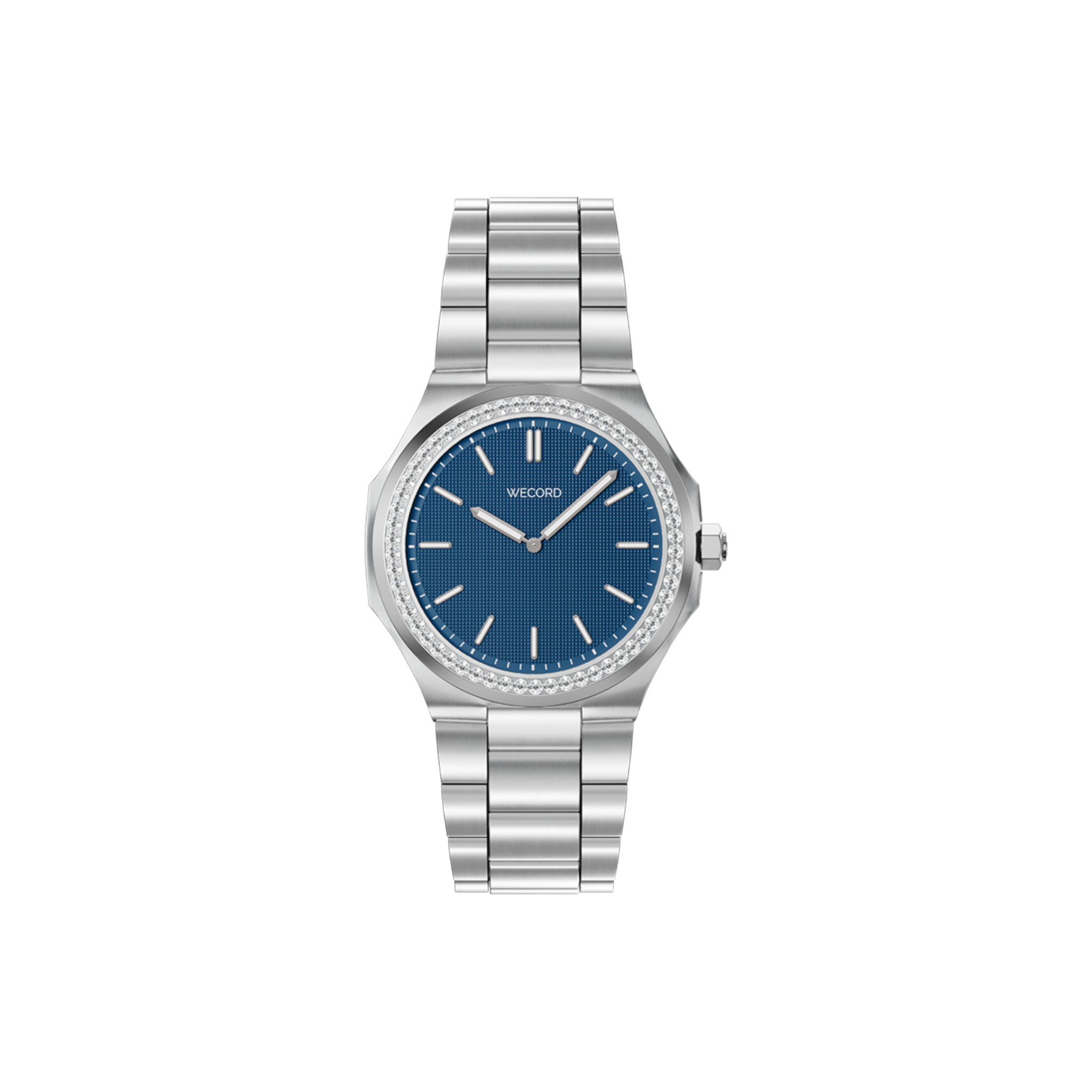 Wecord London Oliver Small Diamond watch in Navy Blue