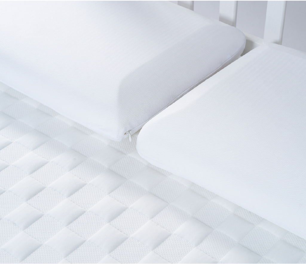 Two Levitex Sleep Posture Pillows on mattress