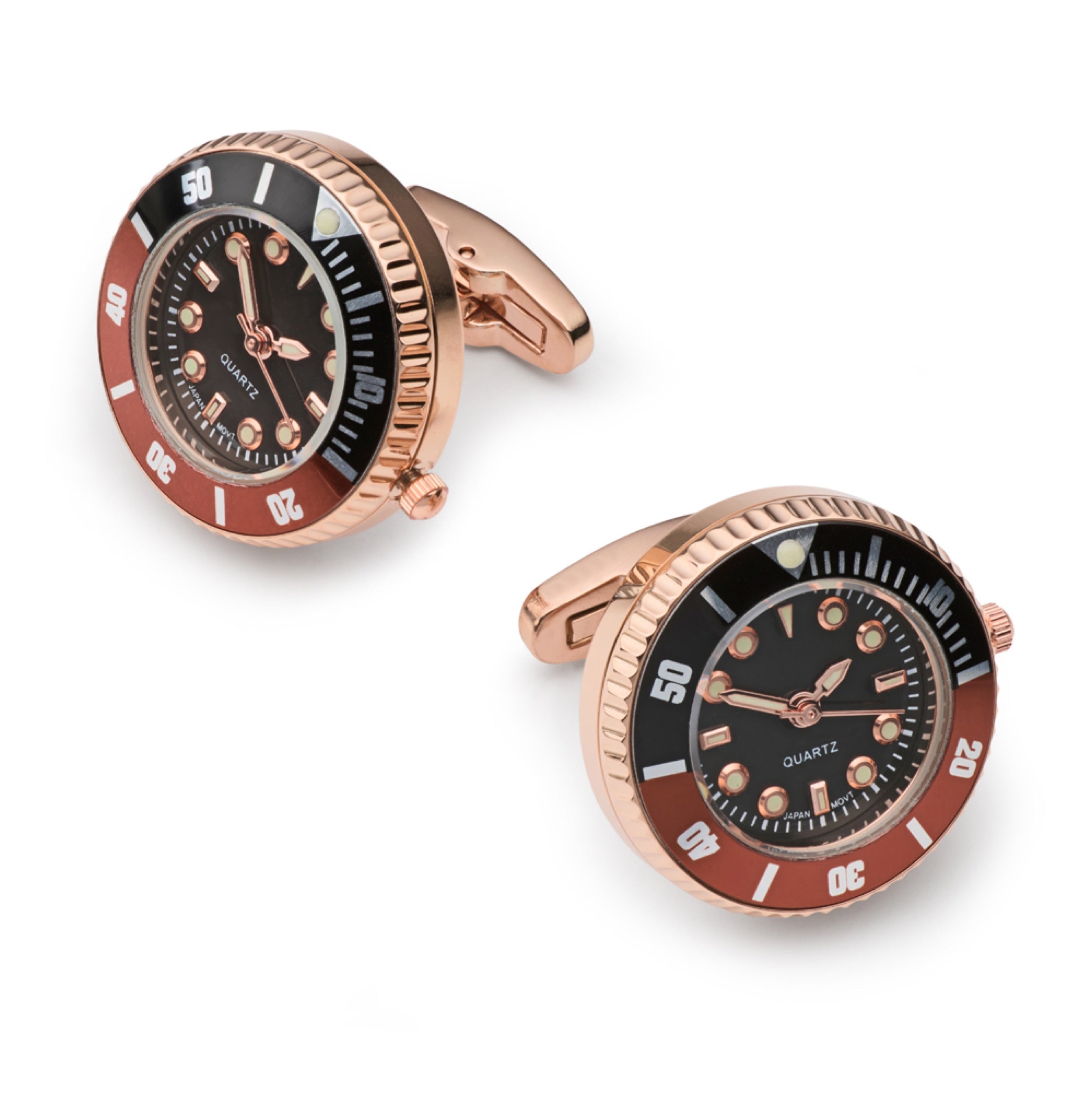 Root Beer style working watch cufflinks