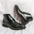 Kenike black crimson sole leather boots variant