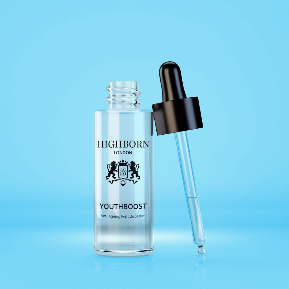 Highborn YOUTHBOOST Anti-Ageing Peptide Serum blue jar