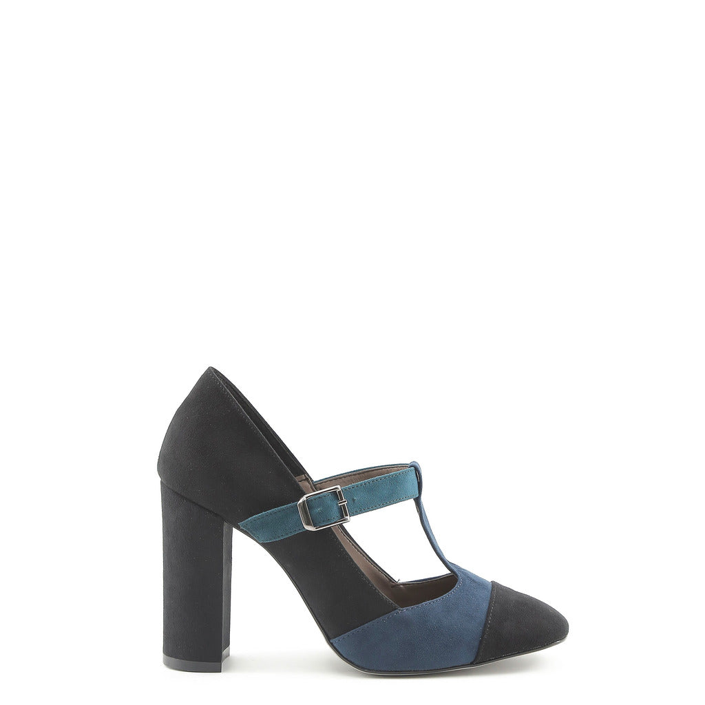 Made in Italia Giorgia black court heels side profile