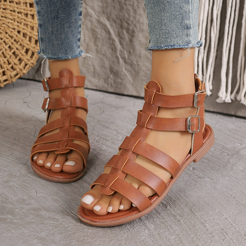 Kenike non-slip thick heel sandals outsole detail