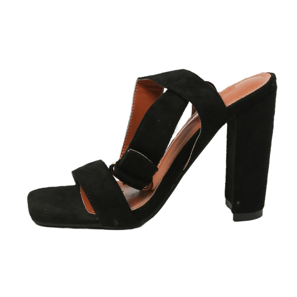 Kenike square toe sandals strap detail