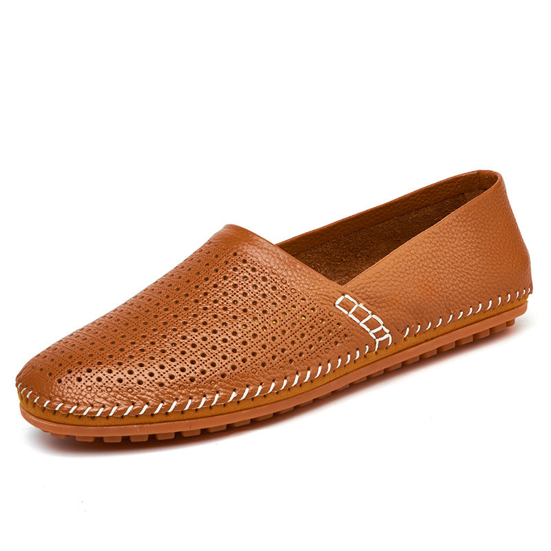 Kenike men's perforated cowhide driving shoes detail view