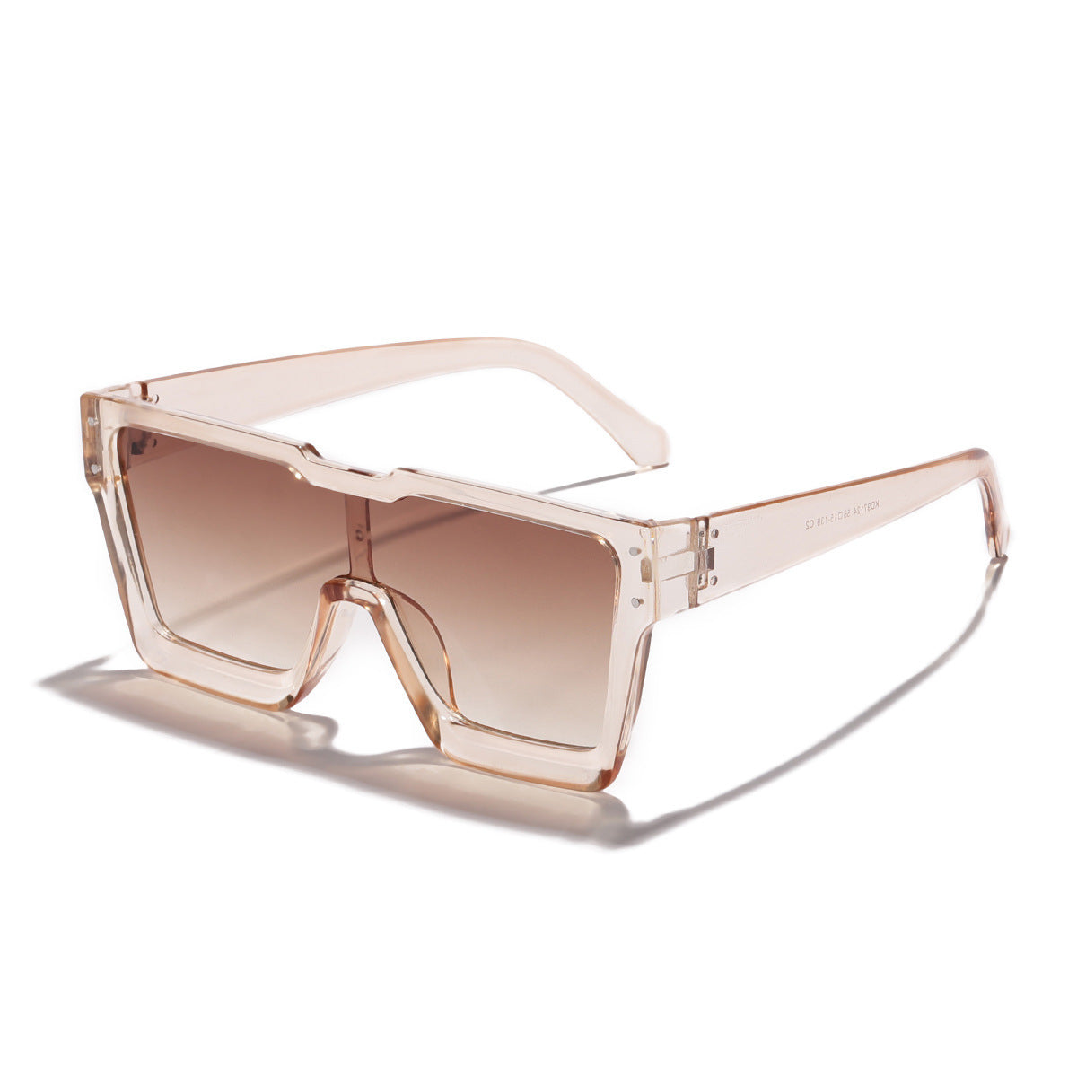 Kenike champagne large rim one-piece lens sports sunglasses variant