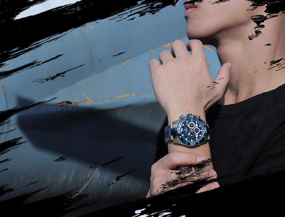 Kenike men's fashion watch blue variant