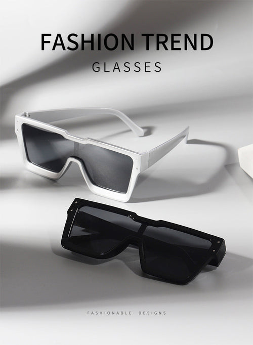 Kenike large rim sports sunglasses one-piece lens side detail