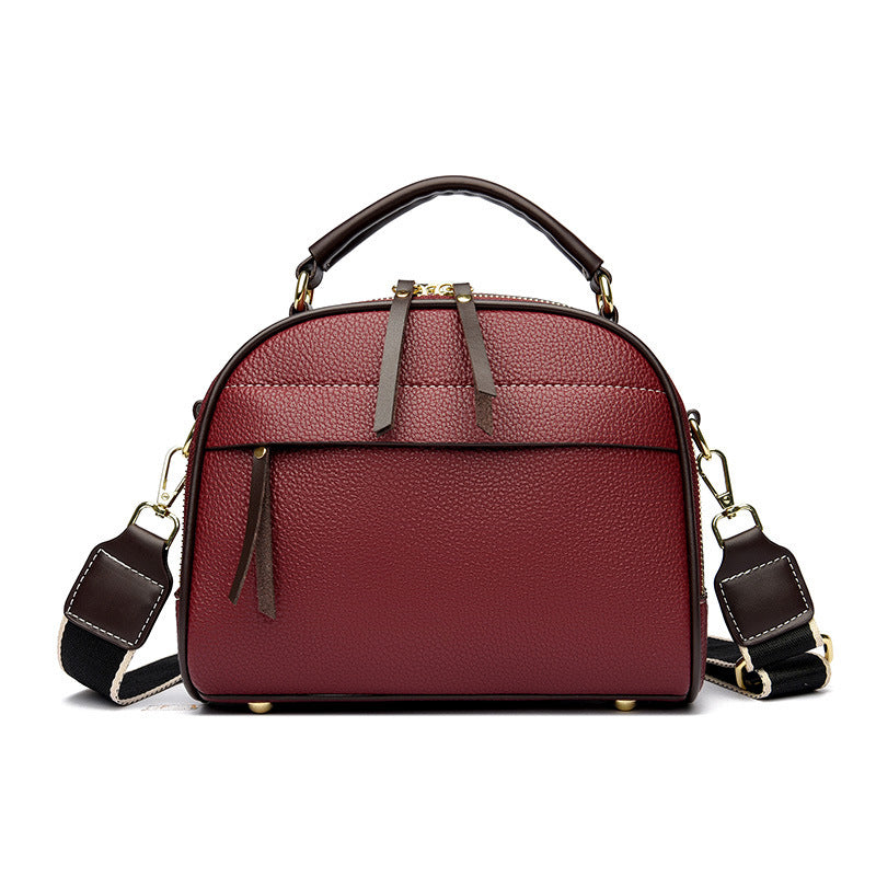 Kenike burgundy portable spring and summer handbag variant
