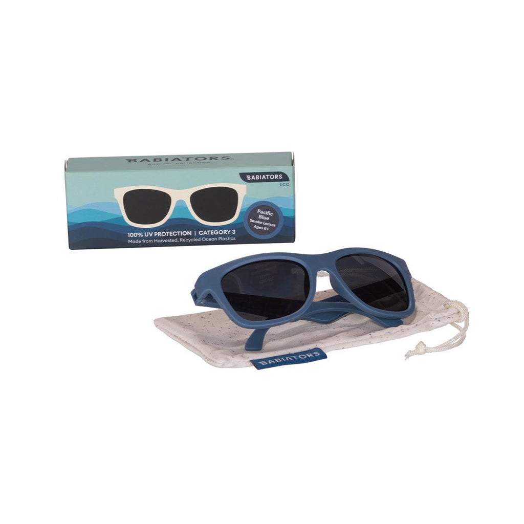 Babiators Eco Original Navigator Pacific Blue kids sunglasses front view