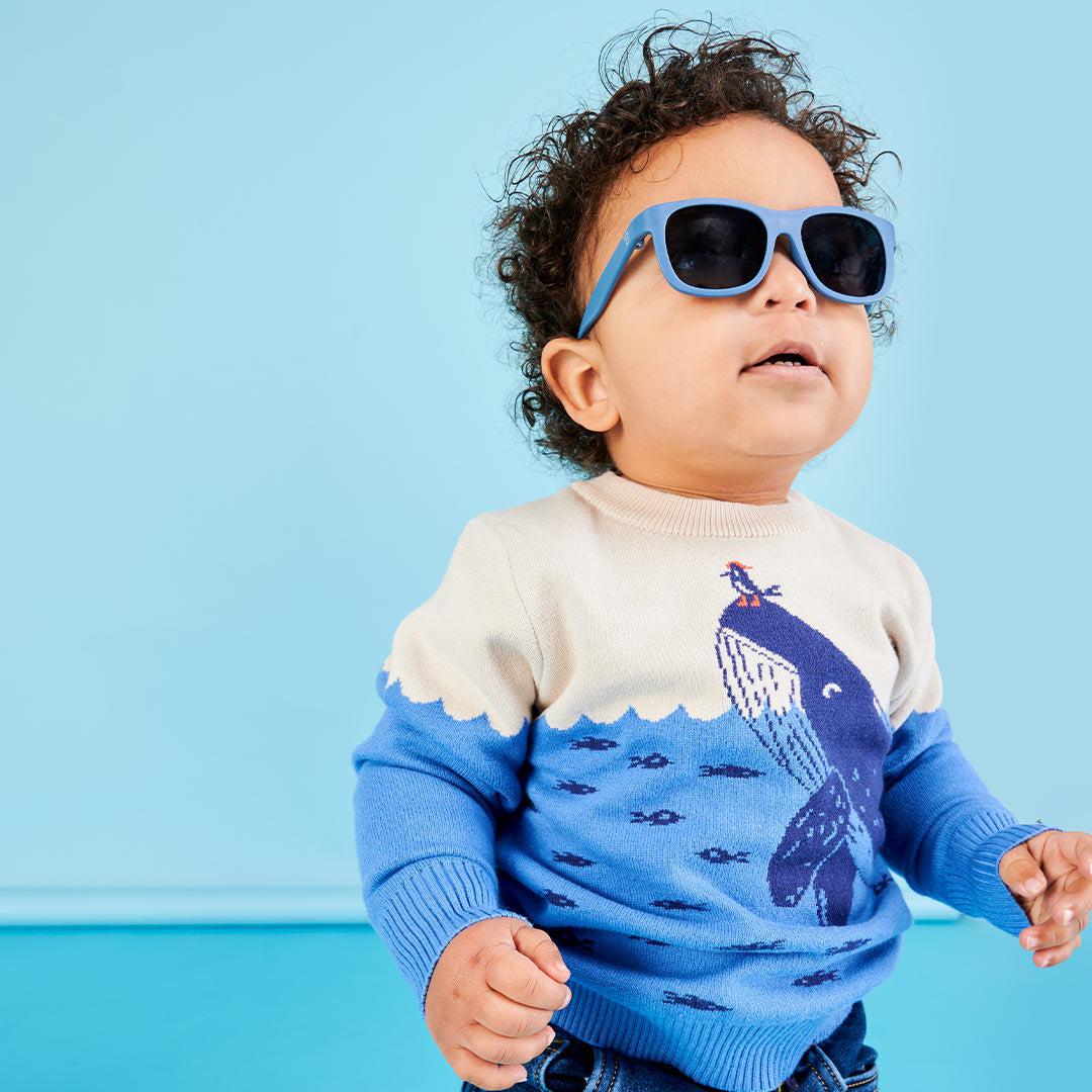 Babiators Eco Original Navigator Pacific Blue sunglasses lifestyle image