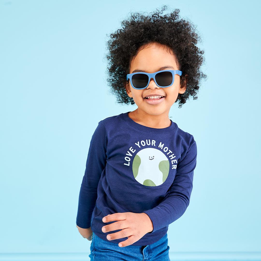 Babiators Eco Original Navigator Pacific Blue sunglasses child lifestyle image