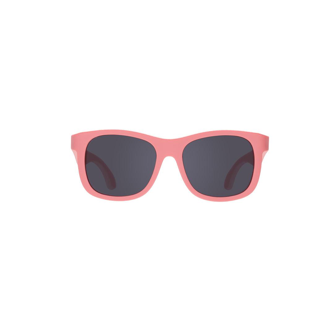 Babiators Eco Original Navigator kids sunglasses in Seashell Pink 3-5 years flat lay