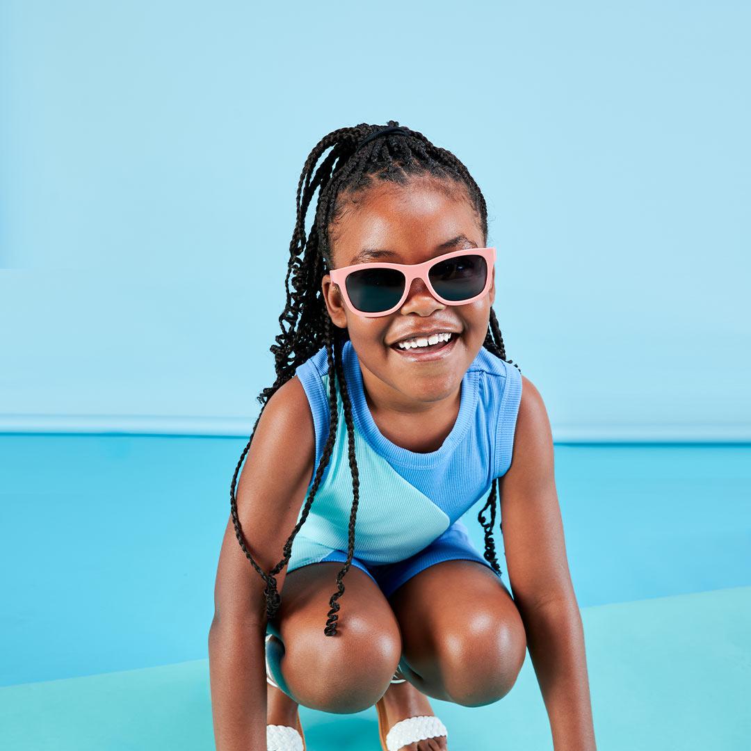 Babiators Eco Original Navigator Seashell Pink sunglasses lifestyle image