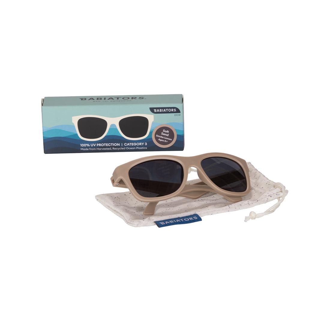 Babiators Eco Original Navigator Soft Sand kids sunglasses front view