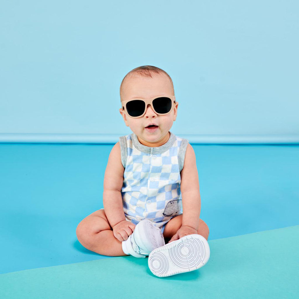 Babiators Eco Original Navigator Soft Sand sunglasses lifestyle image