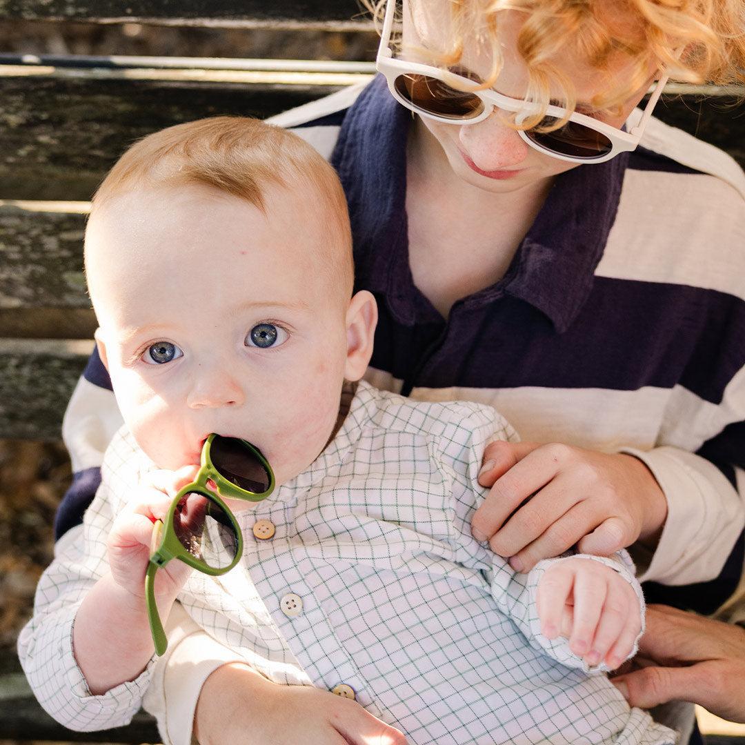Babiators Eco Original Keyhole Wild Moss close-up lifestyle image