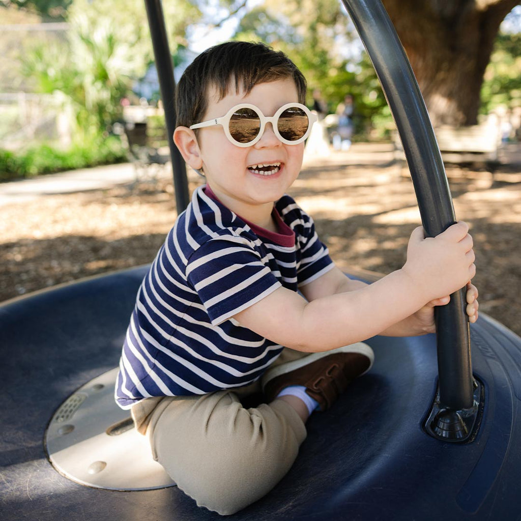 Babiators Original Euro Round Sweet Cream sunglasses child lifestyle image
