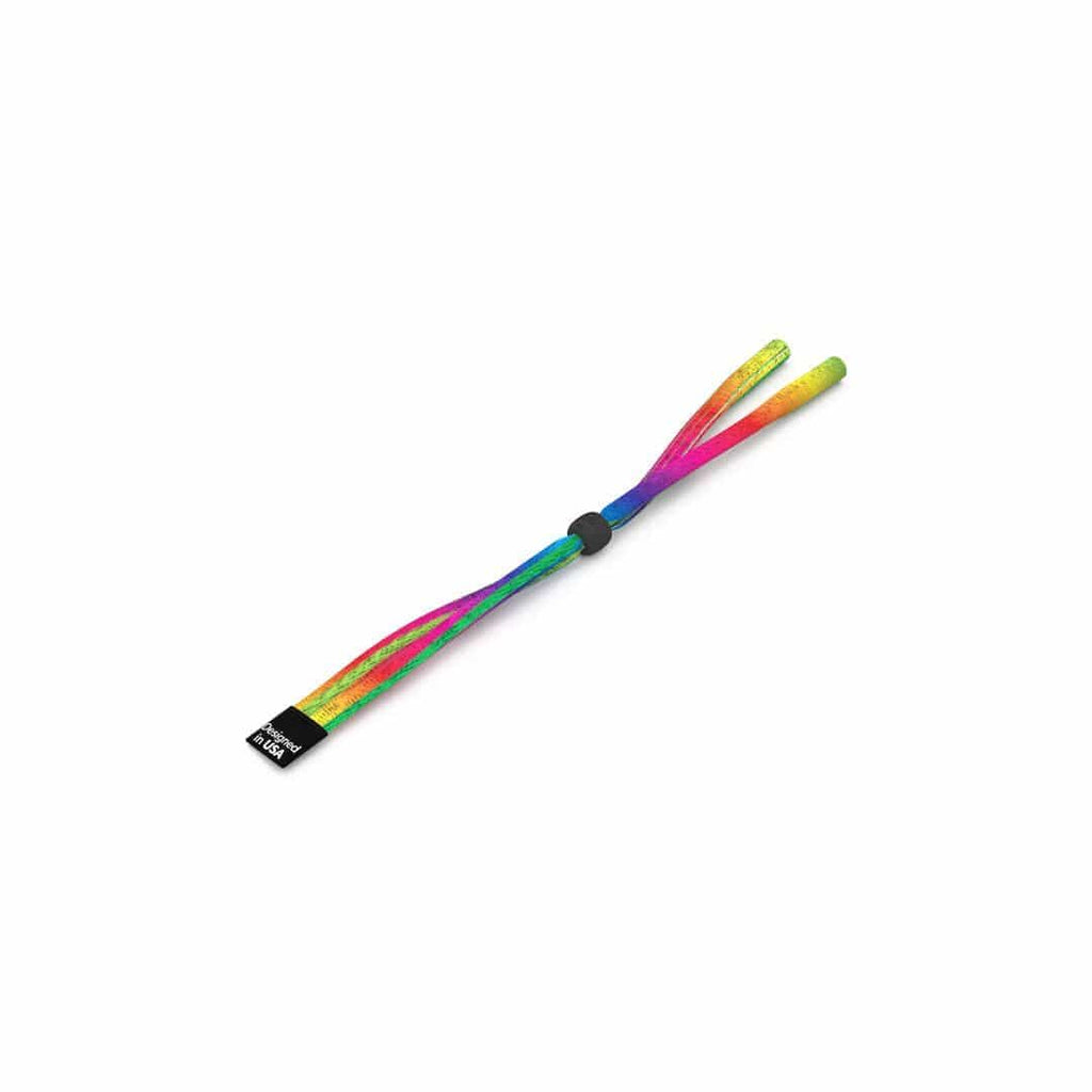 Babiators Tie-Dye fabric kids sunglasses strap flat lay