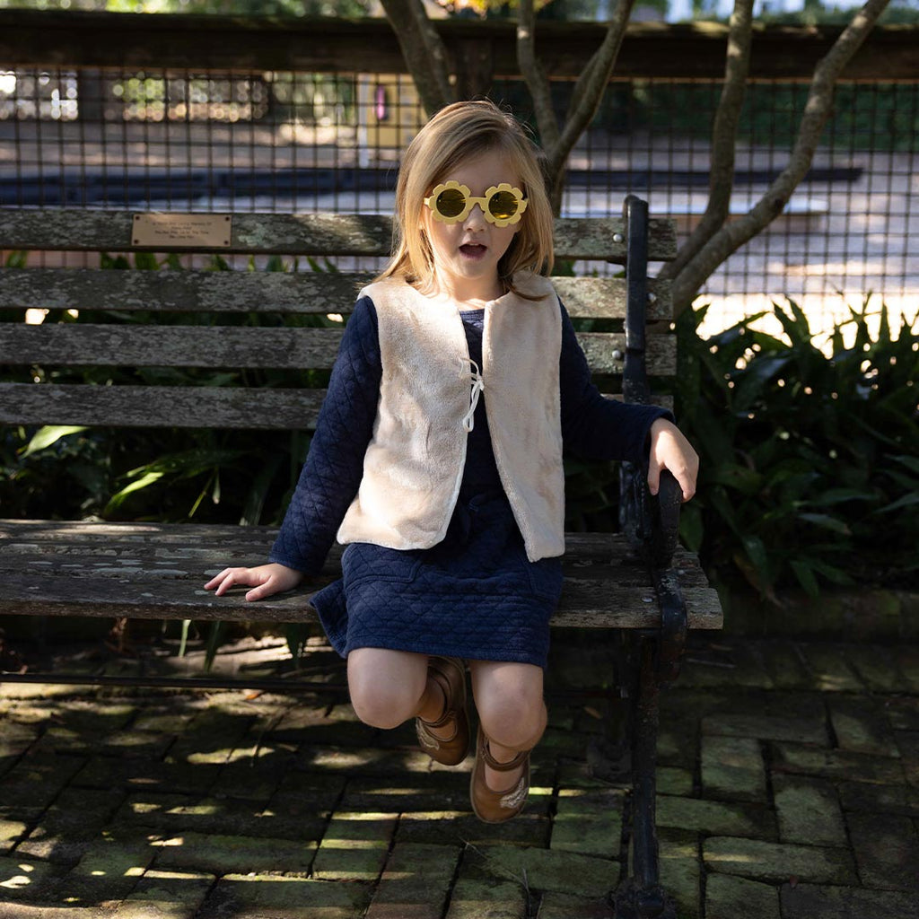 Babiators Polarised Flower Sun Ray kids sunglasses worn outdoors