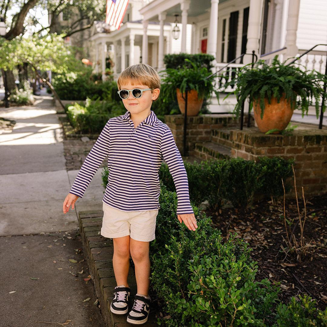 Babiators Original Keyhole Mint to Be sunglasses toddler lifestyle image