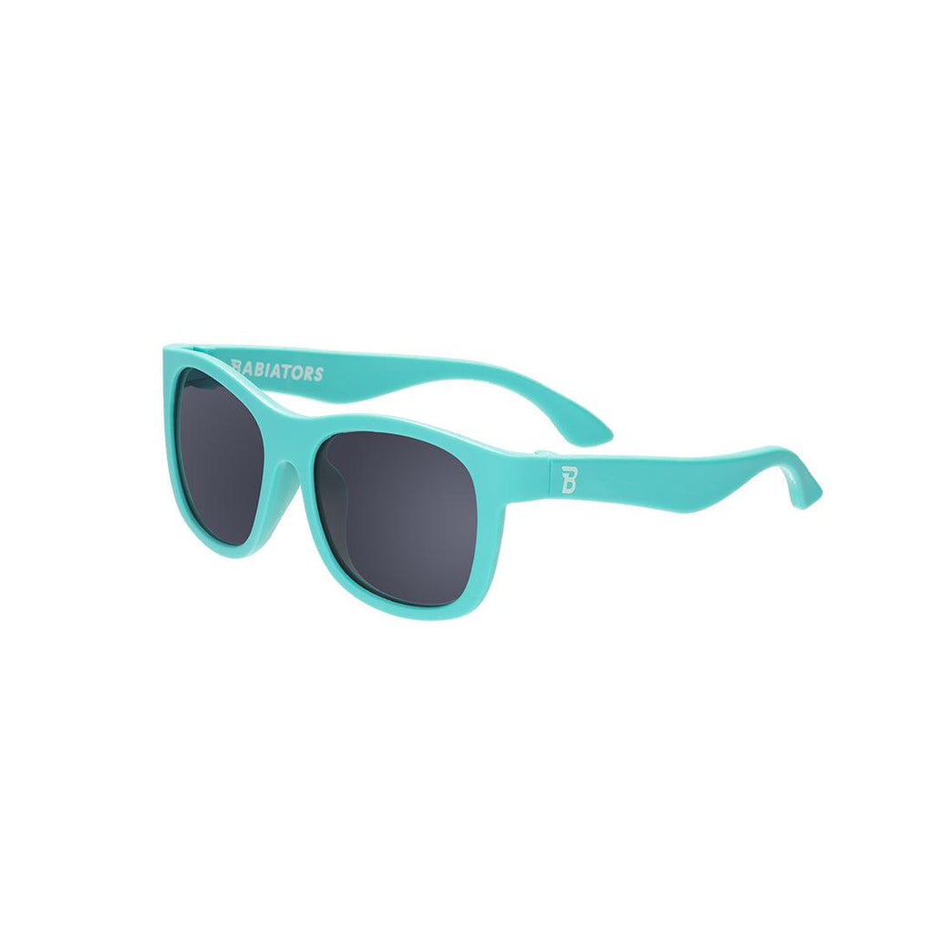 Babiators Original Navigator kids sunglasses in Totally Turquoise 0-2 years flat lay