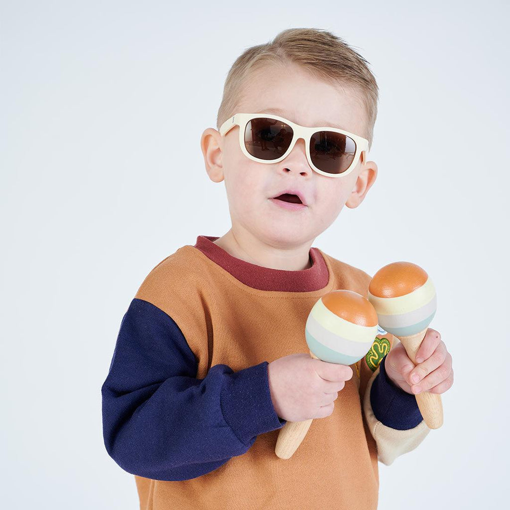 Babiators Original Navigator Sweet Cream sunglasses lifestyle image