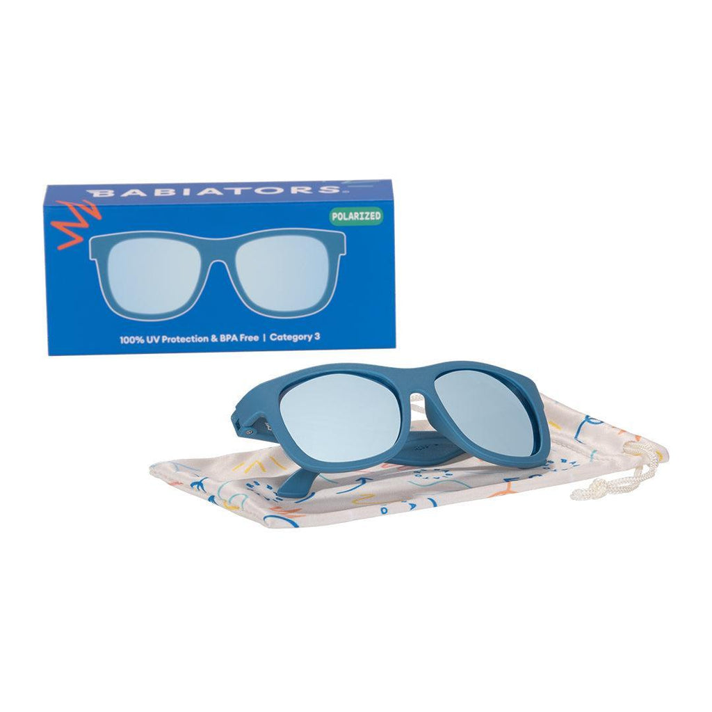 Babiators Polarised Navigator Midnight Blue kids sunglasses front view