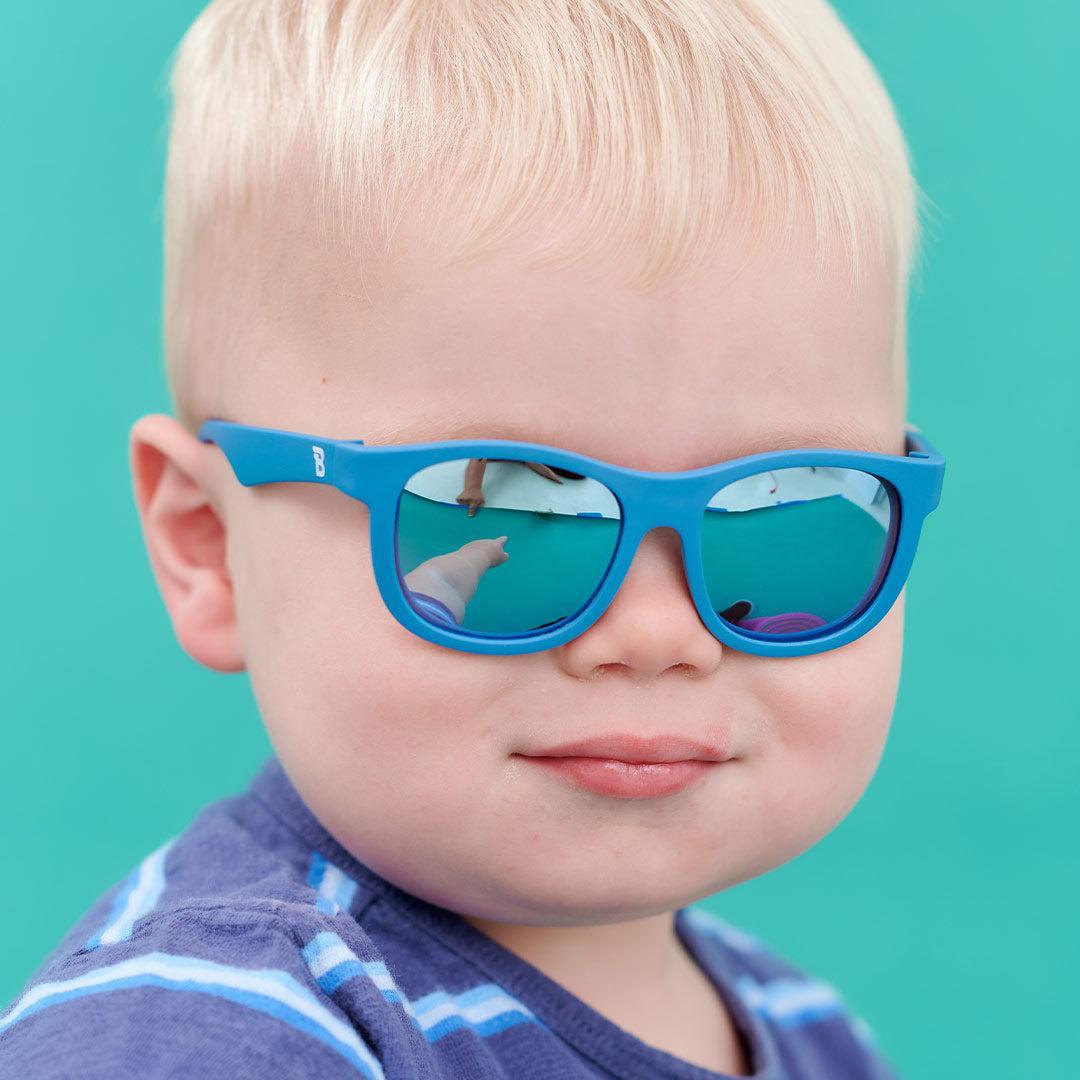 Babiators Polarised Navigator Midnight Blue sunglasses child lifestyle image