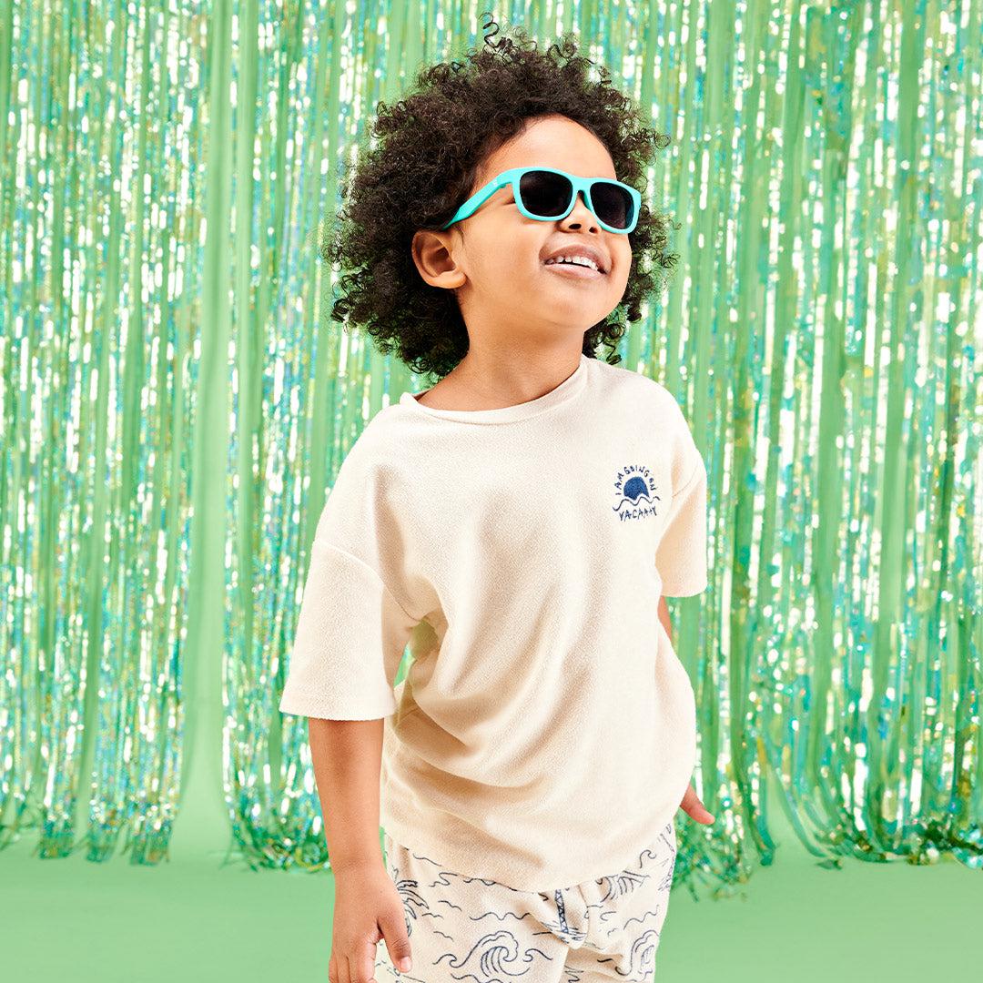Babiators Original Navigator Totally Turquoise sunglasses lifestyle image