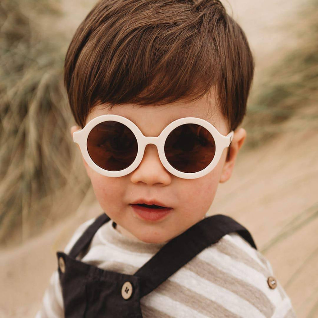 Babiators Original Euro Round Sweet Cream kids sunglasses front view