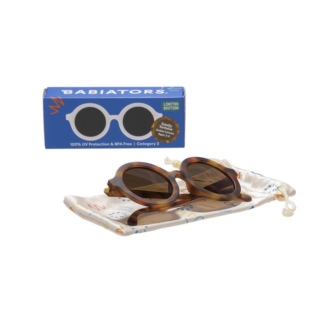 Babiators Original Euro Round Totally Tortoise kids sunglasses front view