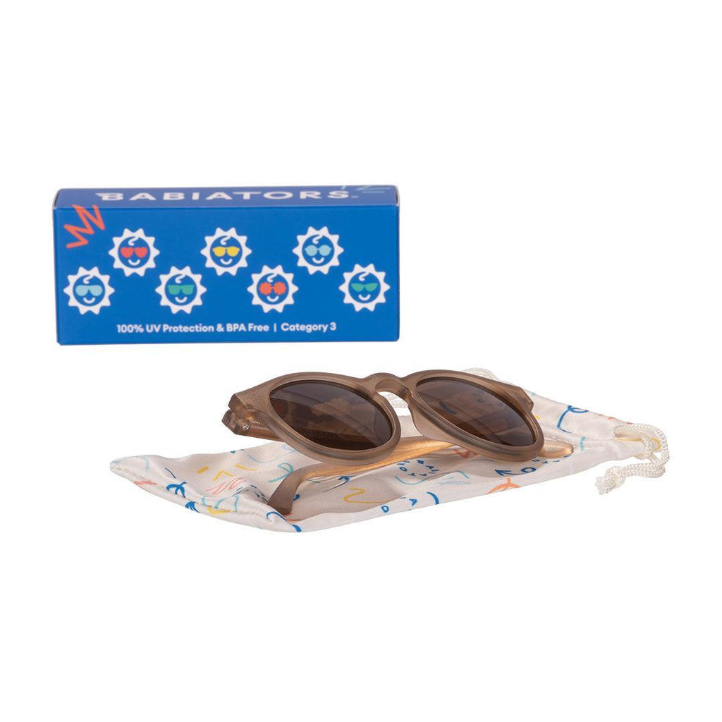 Babiators Original Keyhole Cocoa Cloud kids sunglasses front view