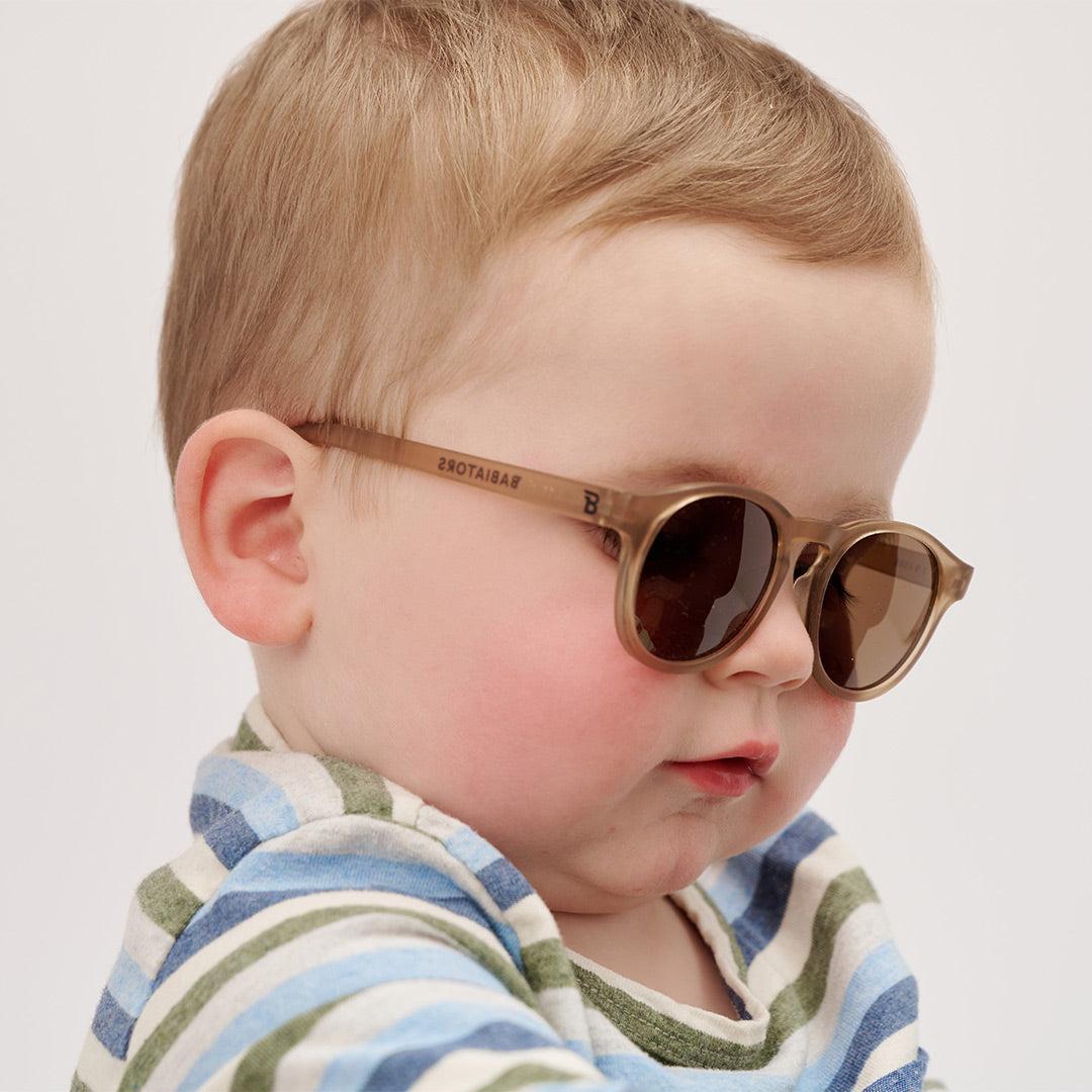Babiators Original Keyhole Cocoa Cloud sunglasses lifestyle image
