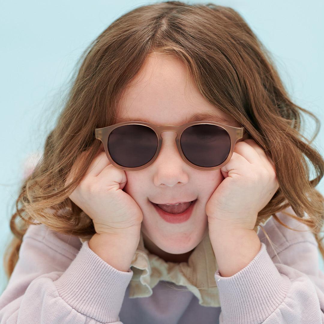 Babiators Original Keyhole Cocoa Cloud sunglasses child lifestyle image