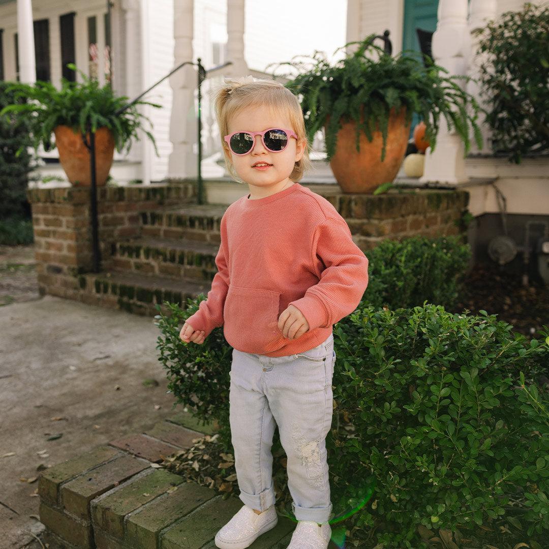 Babiators Original Keyhole Moon Cherry sunglasses child lifestyle image