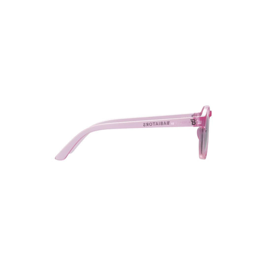 Babiators Original Mirrored Keyhole Fuchsia Haze kids sunglasses side view