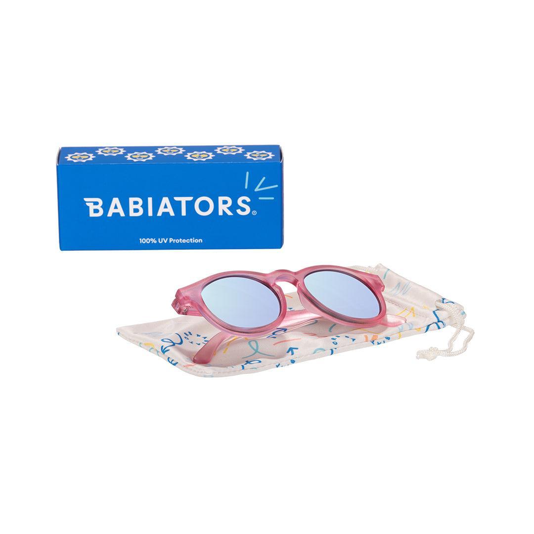 Babiators Original Mirrored Keyhole Fuchsia Haze kids sunglasses front view