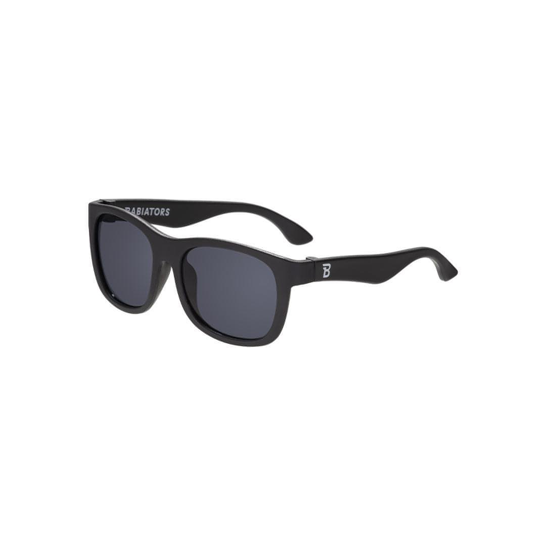 Babiators Original Navigator kids sunglasses in Jet Black 0-2 years flat lay
