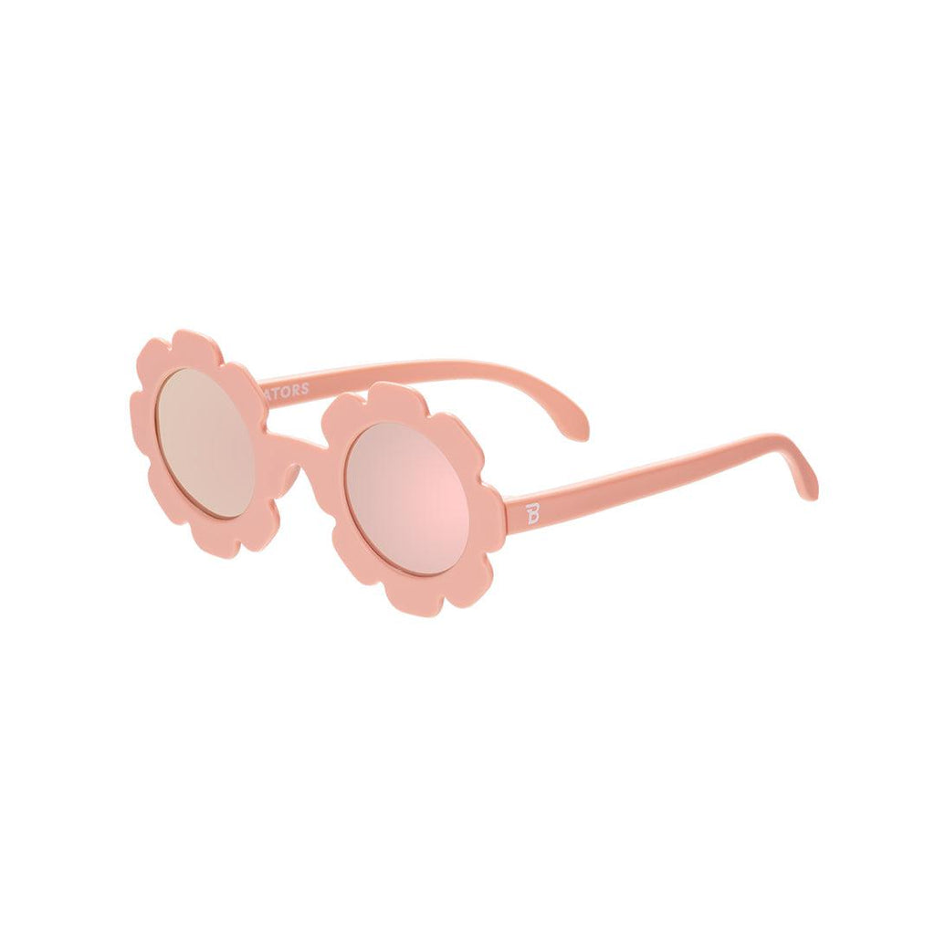 Babiators Polarised Flower kids sunglasses in Peachy Keen 0-2 years flat lay