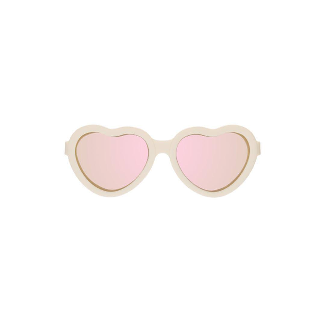 Babiators Polarised Heart kids sunglasses in Sweet Cream 3-5 years flat lay