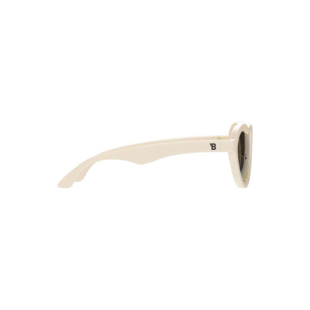 Babiators Polarised Heart Sweet Cream kids sunglasses side view