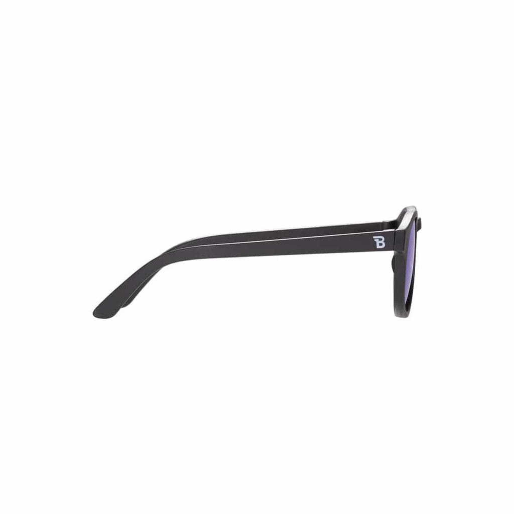 Babiators Polarised Keyhole Jet Black kids sunglasses side view