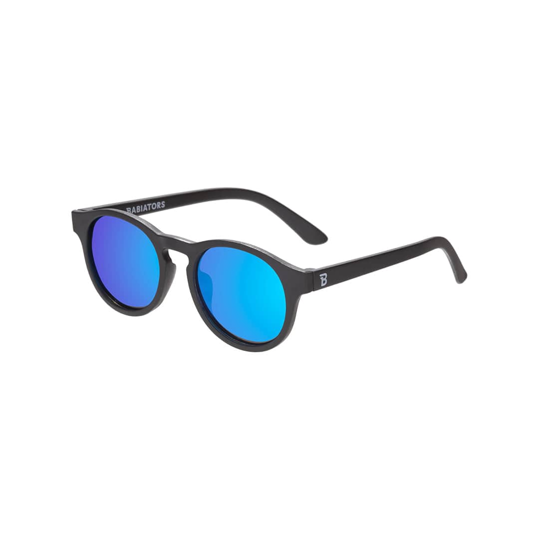 Babiators Polarised Keyhole kids sunglasses in Jet Black 0-2 years flat lay