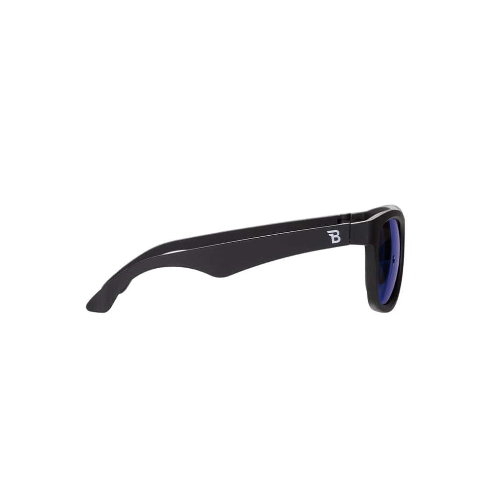 Babiators Polarised Navigator Jet Black kids sunglasses front view
