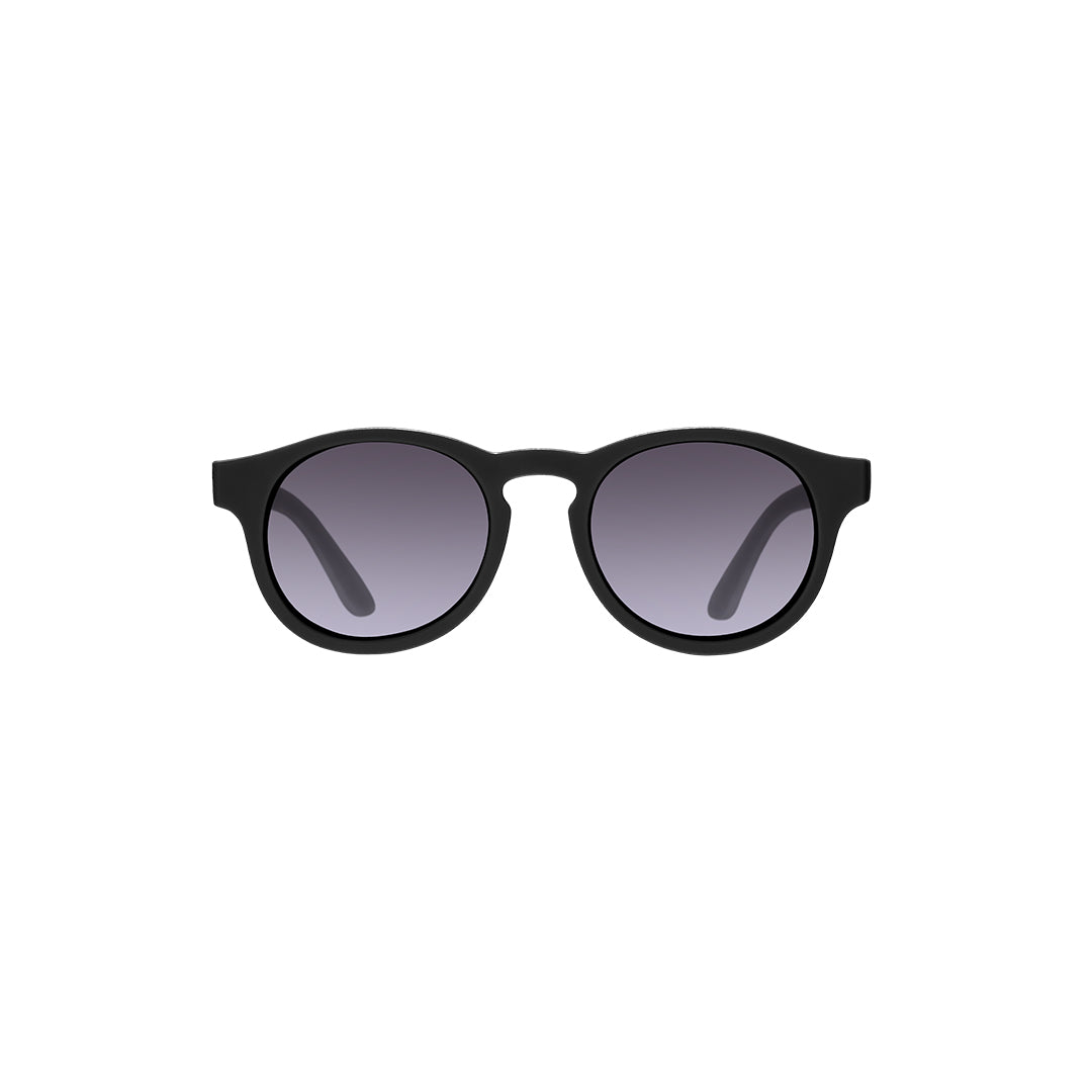 Babiators Polarised Keyhole kids sunglasses in Jet Black Smoke 3-5 years flat lay