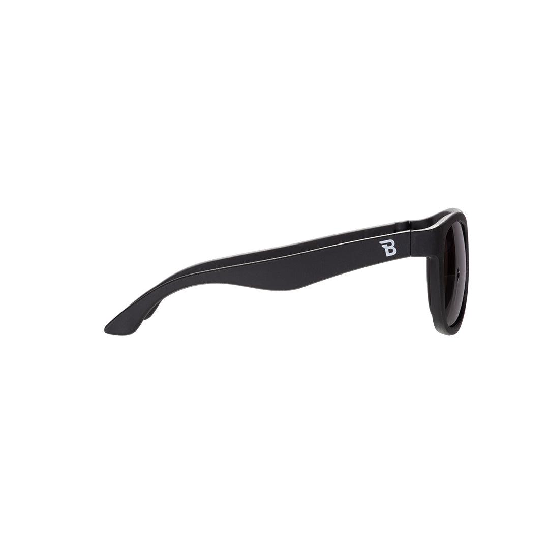 Babiators Polarised Navigator Jet Black Smoke kids sunglasses side view