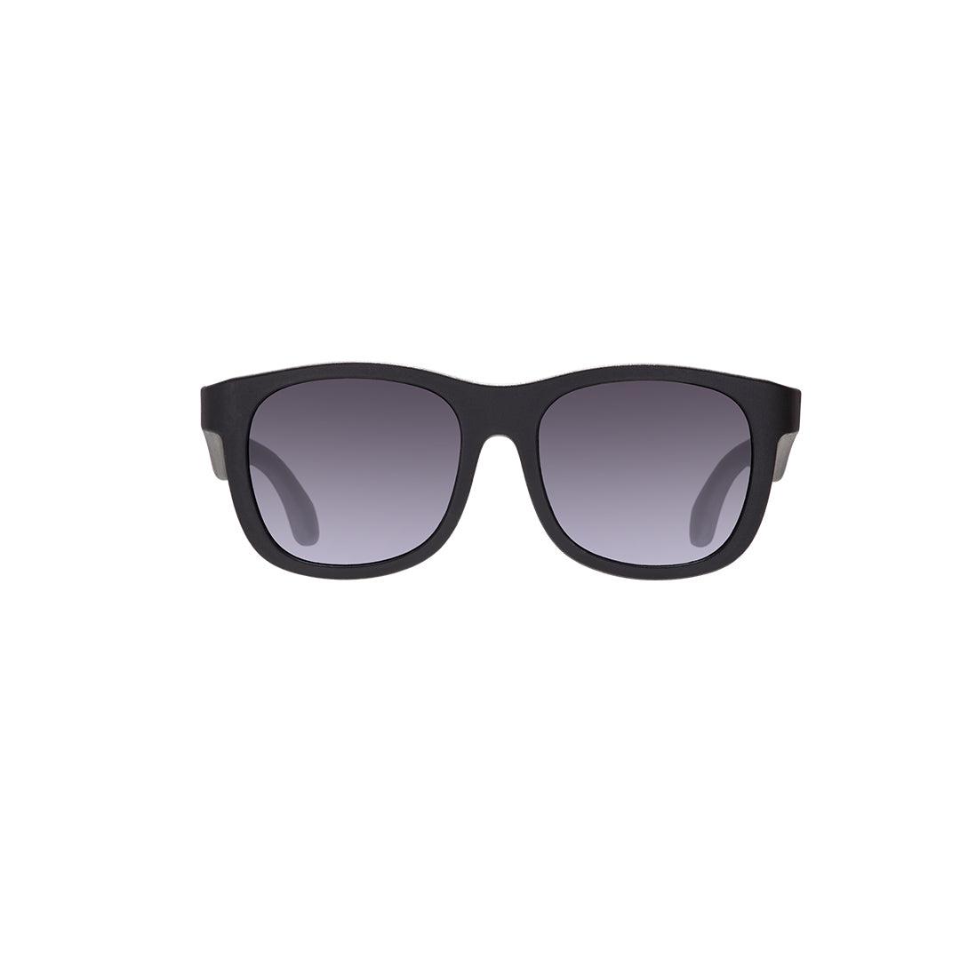 Babiators Polarised Navigator kids sunglasses in Jet Black Smoke 3-5 years flat lay