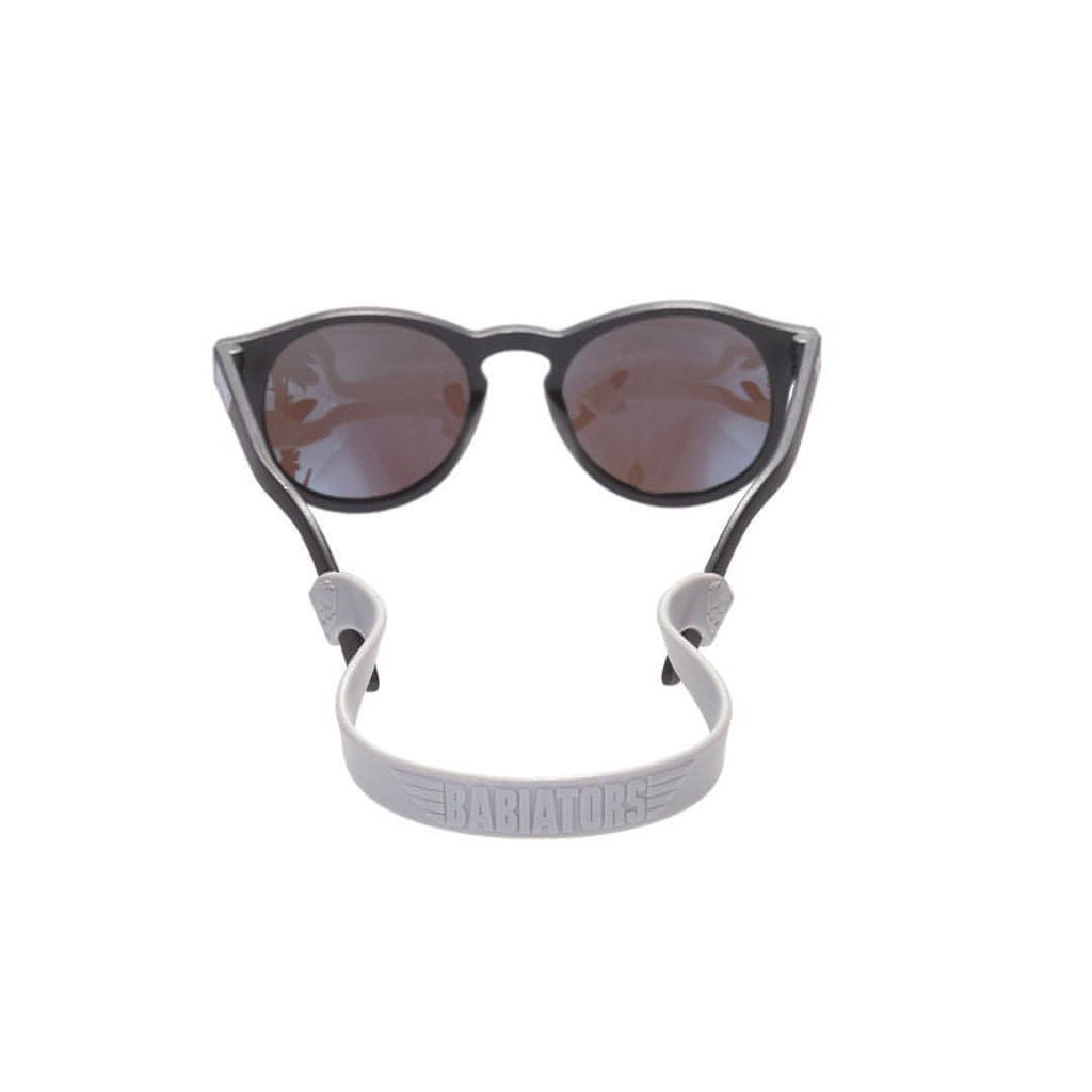 Babiators light grey silicone sunglasses strap close-up detail
