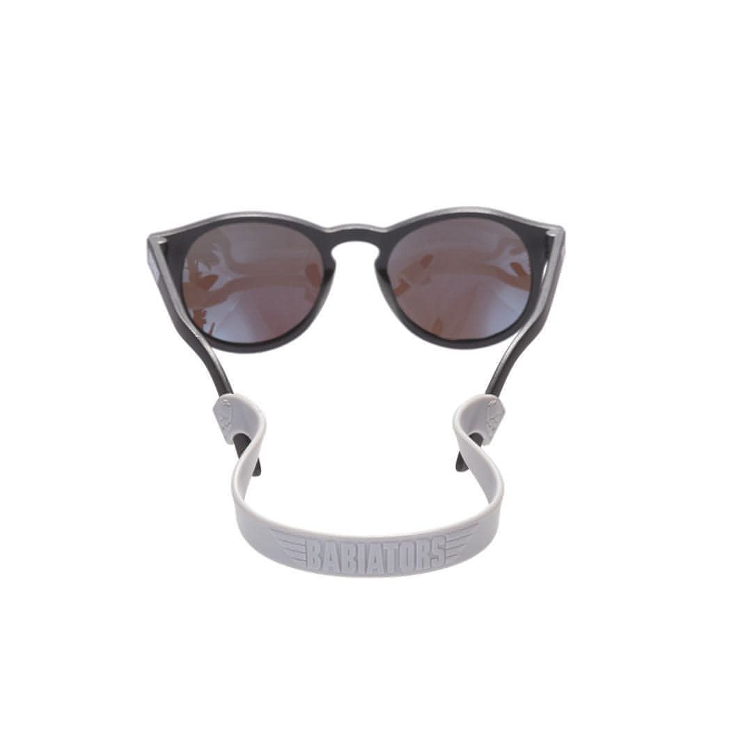 Babiators light grey silicone sunglasses strap close-up detail